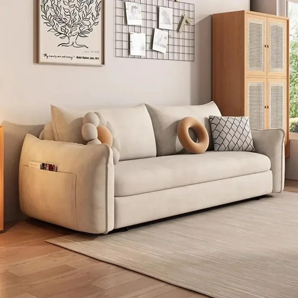 Luksusowa moda nordycka leniwa sofa do salonu do przechowywania relaksująca składana nowoczesna prosta sofa rozkładana Muebles Para El Hogar meble