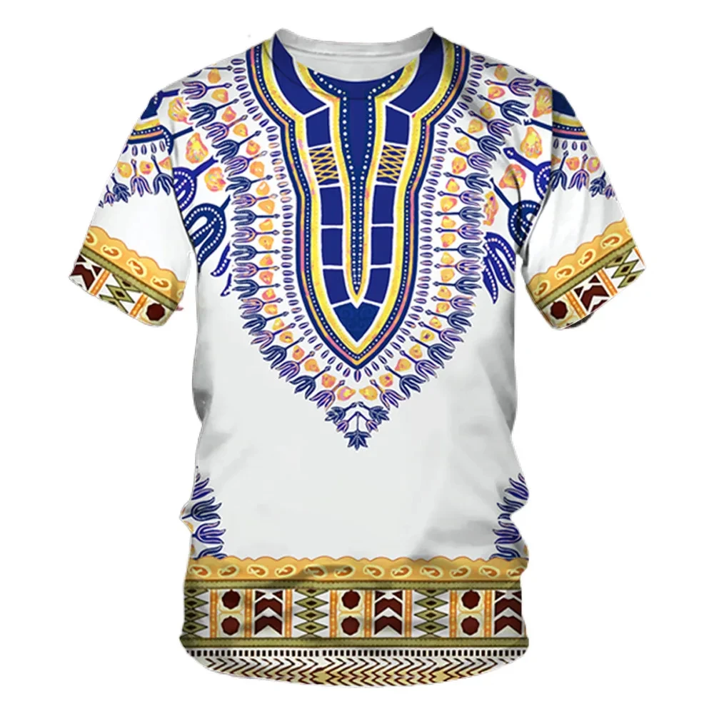 

New Summer African Ethnic Style Pattern 3D Edition T-shirt Menal Women Tshirt Short Sleeve Boy Harajuku Tee Upper Children