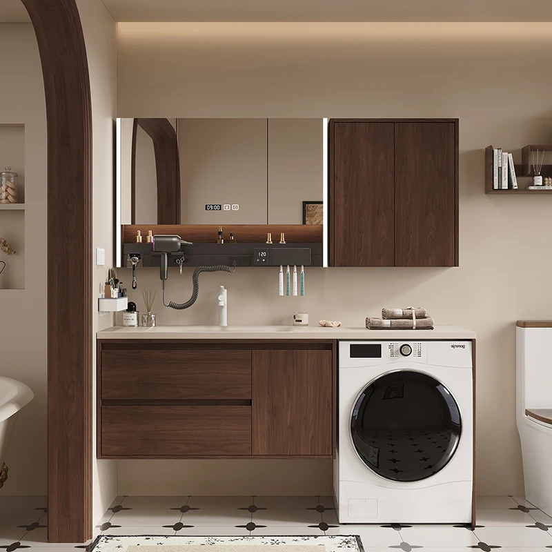 خزانة حمام خشبية حديثة، منظم مرحاض فاخر، خزانة مرآة، مجوهرات للعناية بالبشرة، أثاث أرشيفادوريس العصري #1