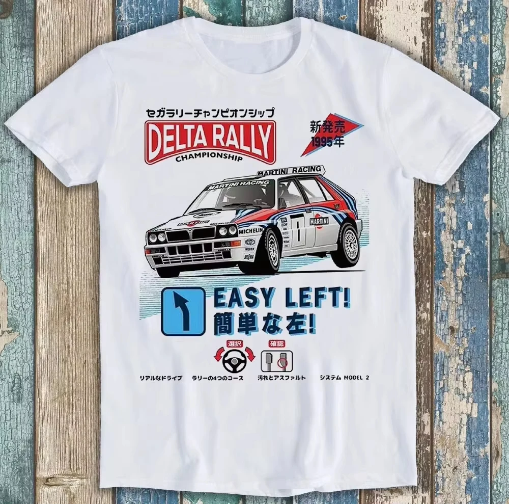 2026 New Martini Racing Delta Rally Arcade Funny Gift Tee T Shirt Men's and Women's Same Crew Neck Pure Cotton T-shirt
