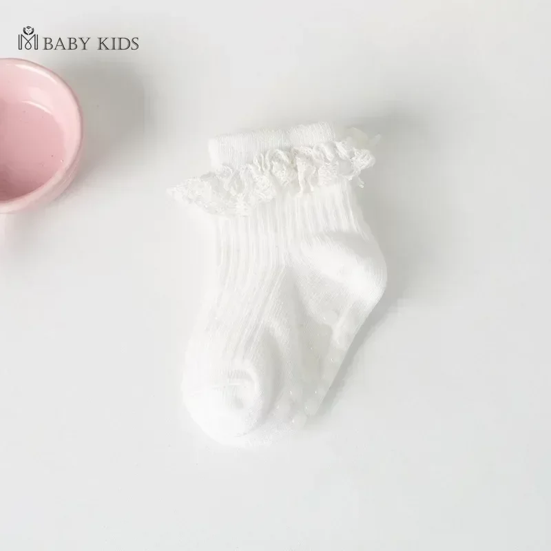 Baby Children\'s Non-slip Autumn Winter Cotton Socks Solid Color Baby Foot Socks