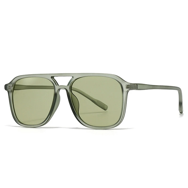 SO&EI Retro Doppel Brücken Männer Quadratische Sonnenbrille Mode Blau Grün Shades UV400 Frauen Trend Gradienten Sonnenbrille