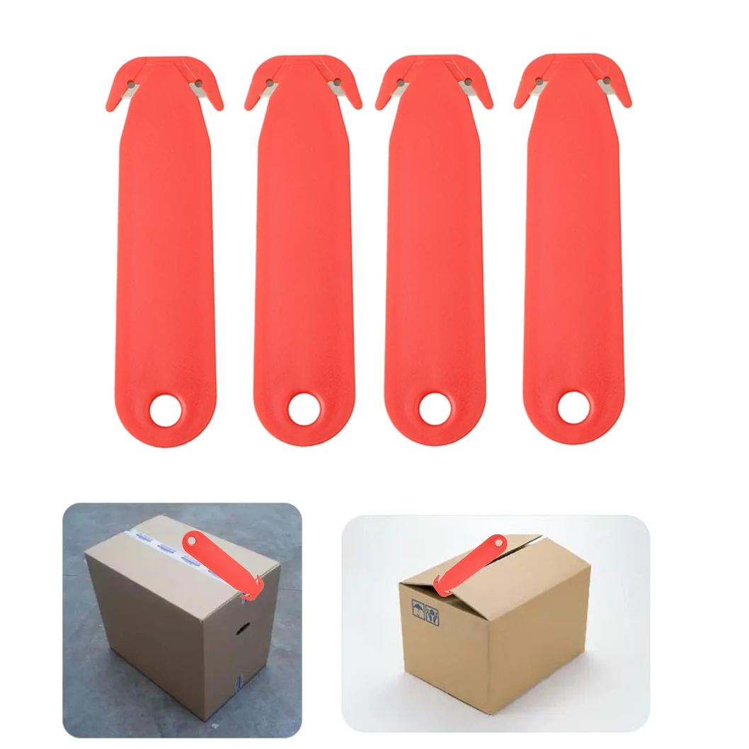 4-teiliges zweischneidiges Sicherheitsbox-Schneidmesser, Multitool, Filmschneiden, Papierschneider, Sicherheitsbox-Schneider, Multitool