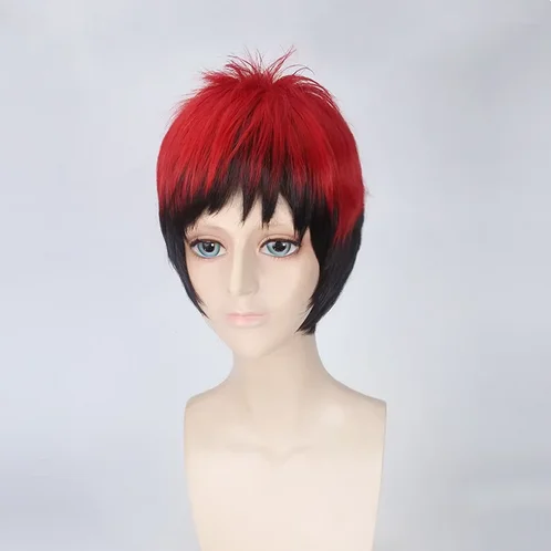 Kuroko No Basketball Kagami Taiga Cosplay Wig Red Black Ombre Wigs For Men Halloween Costume Carnival Hair