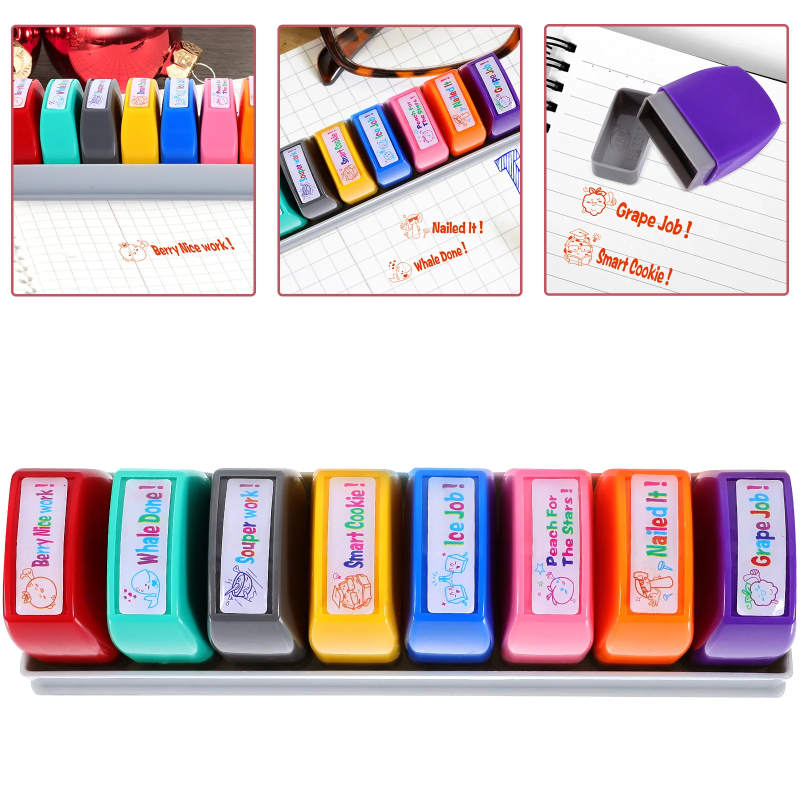 Stamp Decorations DIY Comment Stampers Teacher Toy Stamps Portable Multi-function School