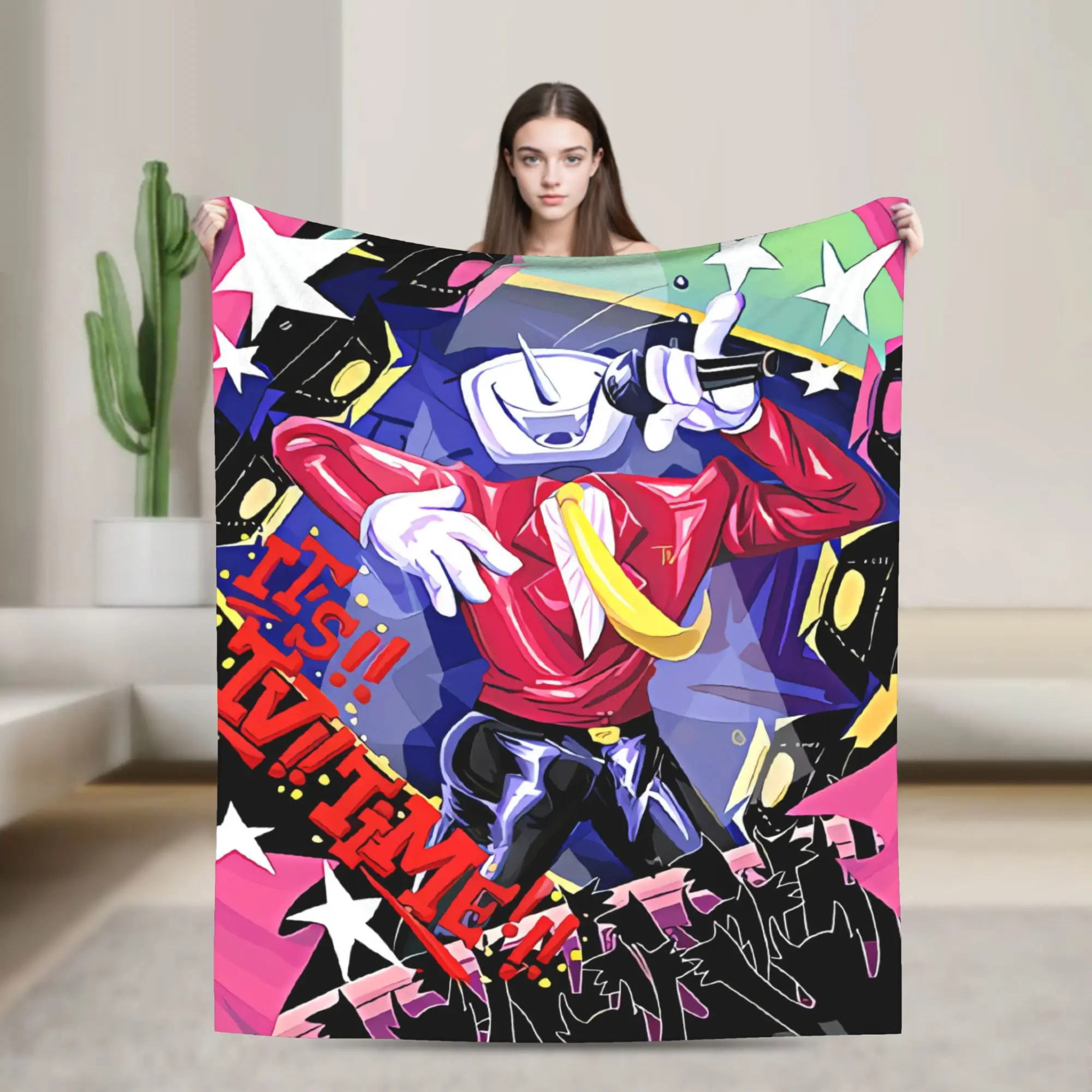 Warm Soft Blanket Deltarune Game Throw Blanket  Flannel Bedspread For Bedroom Novelty Sofa Bed Cover