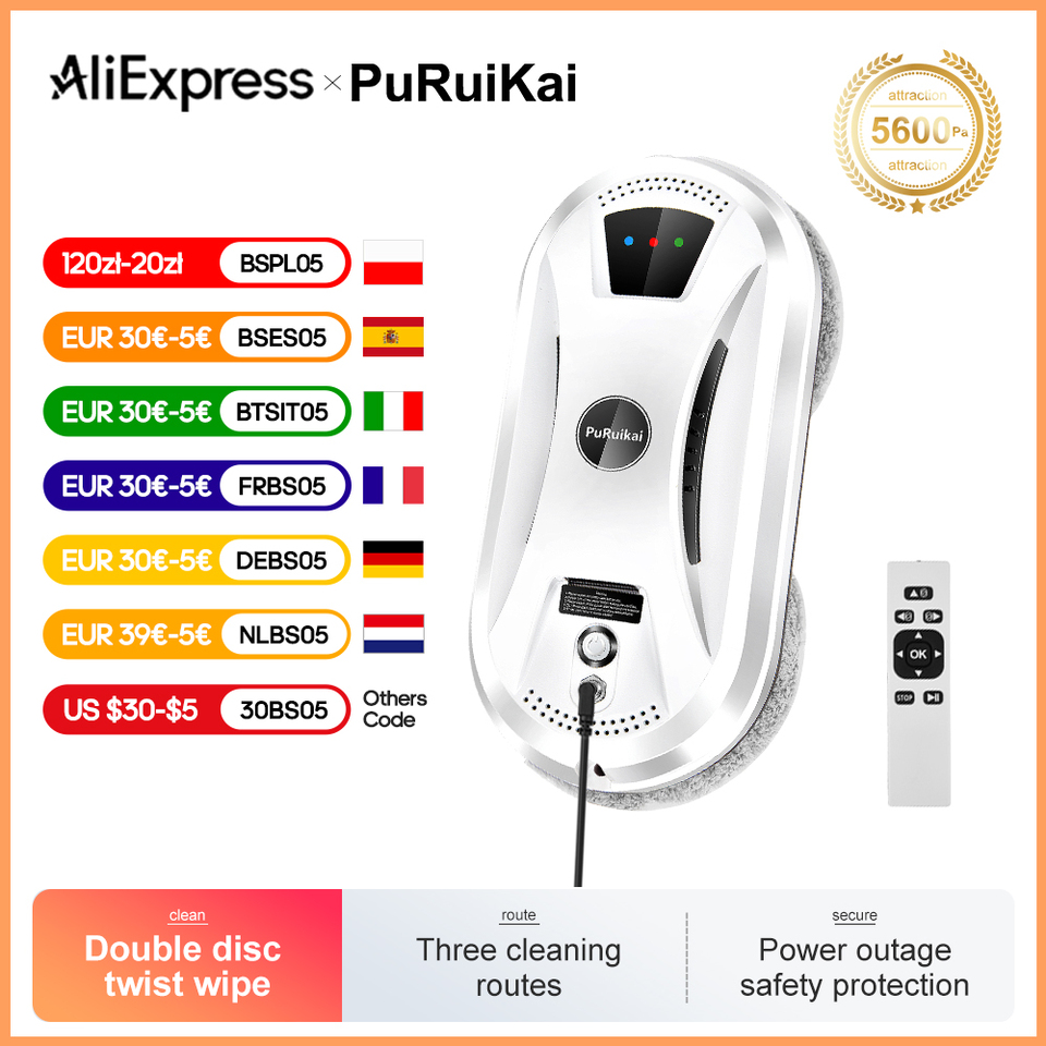  Ultra thin Robot vacuum cleaner window cleaning robot window cleaner electric glass limpiacristales remote control for home 