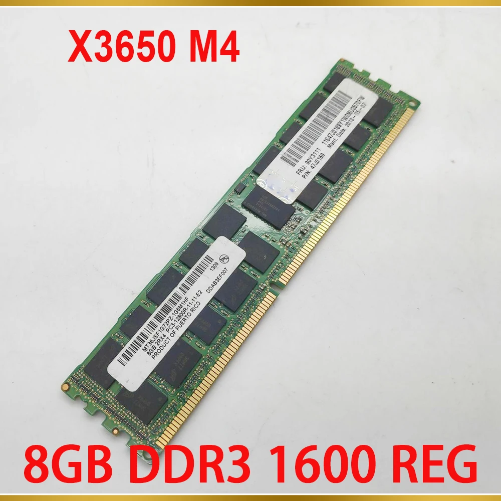 

1PCS Server Memory For IBM RAM X3650 M4 90Y3111 90Y3109 47J0169 8GB DDR3 1600 REG