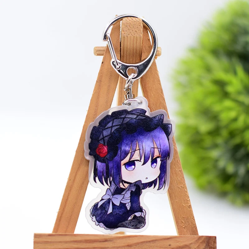 Cosplay Anime Keychain 6 Styles Arcylic Cartoon Figures Keyrings Kawaii Accessories