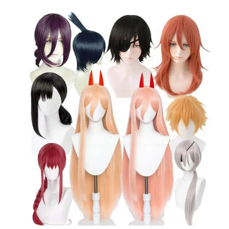 High Quality Anime Chainsaw Man Cosplay Wigs Reze Angel Devil Quanxi Makima Power Hayakawa Aki Denji Heat Resistant Hair Wig