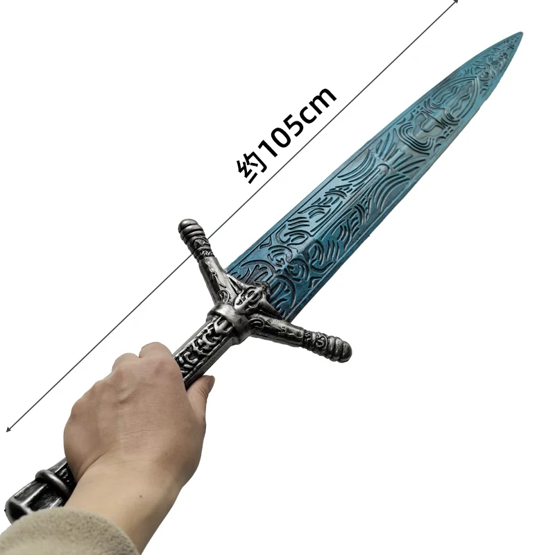 

105 см 1:1 игровое кольцо для косплея, перфорированный нож, лунный свет, реквизит для жирного слов, ролевая игра, гигантский меч, искусственная резина, игрушечный меч для мальчика