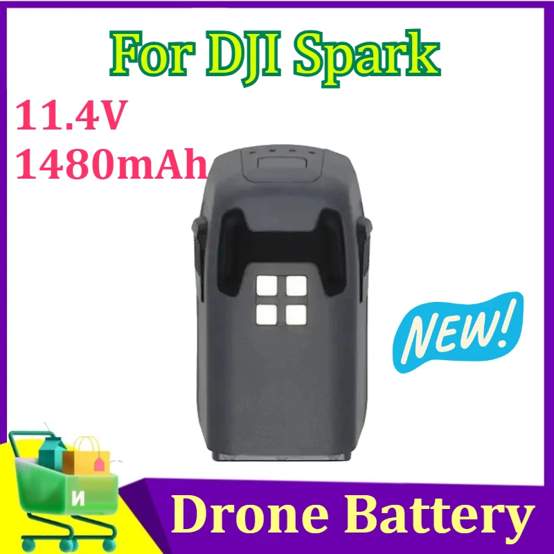 

Новая улучшенная аккумуляторная батарея 11.4V 1480mAh для дрона DJI Spark, высококачественная перезаряжаемая интеллектуальная батарея для БПЛА.