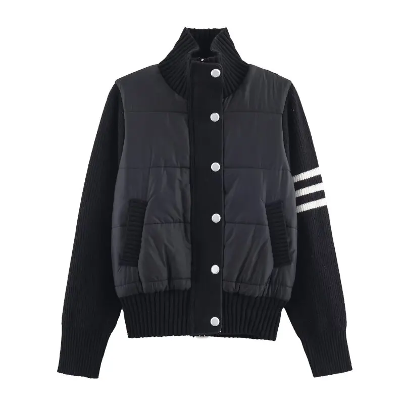 

Осенне-зимний сращенный кардиган, свитер, повседневная вязаная куртка с хлопковой подкладкой, женское пальто, трикотаж, мягкие теплые женские топы