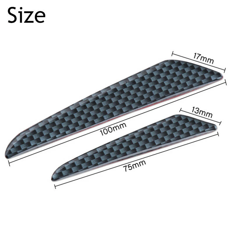 New 4x Carbon Fiber Anti-Collision Car Door Edge Guard Strip Bumper Protector Anti-Scratch Universal Auto Body Trim Accessory