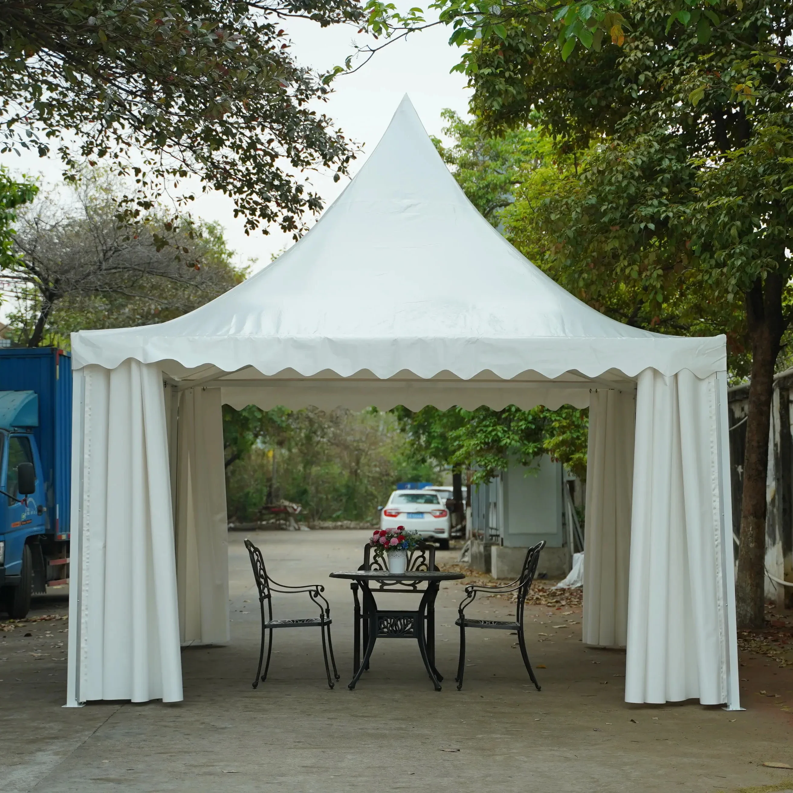 

Party Tent 20x20 Heavy Duty Aluminum Frame Structure Glass Out Door Tents Trade Show Business Family Tent Luxury Outdoor