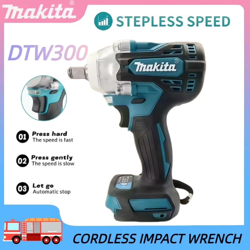 

Makita DTW300 Tool Set Brushless Power Large Cordless Wrench 330Nm Torque Wind Cannon Remove Tire Lithium Auto Repair