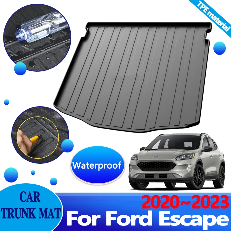 

Car Trunk Mats for Ford Escape Accessories Kuga 2020 2022 2021 2023 Anti-dirty Waterproof Carpet Protector Tray TPE Upholstered