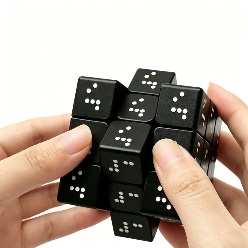 Braille 3x3x3 Speed Cube IQ Reasoning Games Puzzles Difficulty Brain Teaser Mind Challenges Educational Toys For Adults
