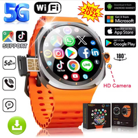 U8 Ultra IOS Android 9.0 Smart Watch Men 4G 5G SIM Card WiFi NFC GPS Compass 32GB Smartwatch Rotating Camera Sport Watch 7 Ultra