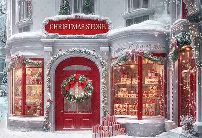 خلفية تصوير Mehofond ، الشتاء ، متجر الكريسماس ، نافذة ، مدفأة ، شجرة عيد الميلاد ، طفل ، ديكور صورة عائلية ، خلفية ، استوديو صور