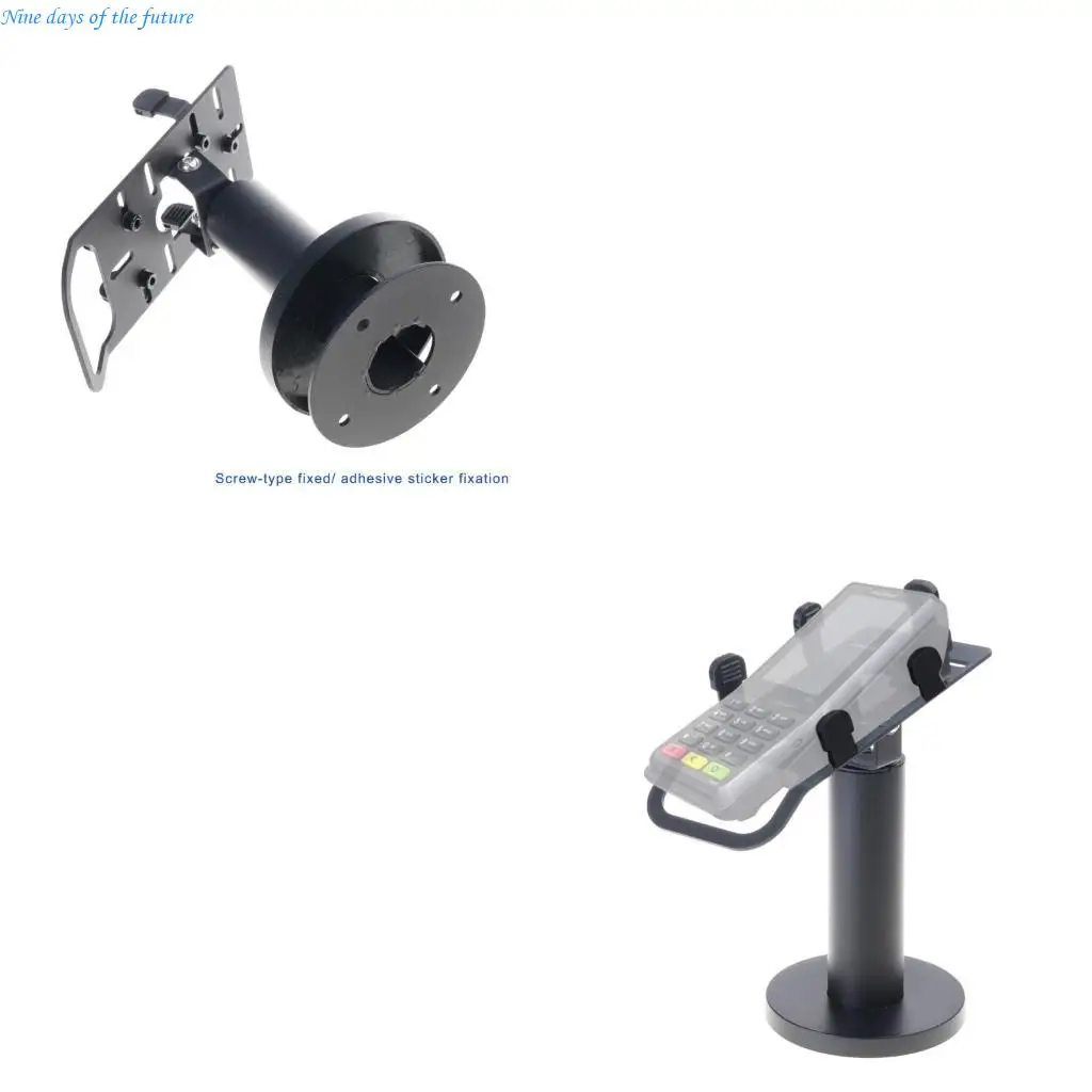 Adjustable Rotating POS System Holder With Nonslip Pad for 70-100mm Width Device E65A