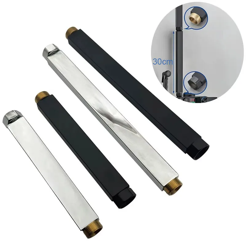 

30cm Square Extension Tube 25mm Interface For Shower Faucet Shower Column Lift Rack Height Extend Connection Pipe Accessories