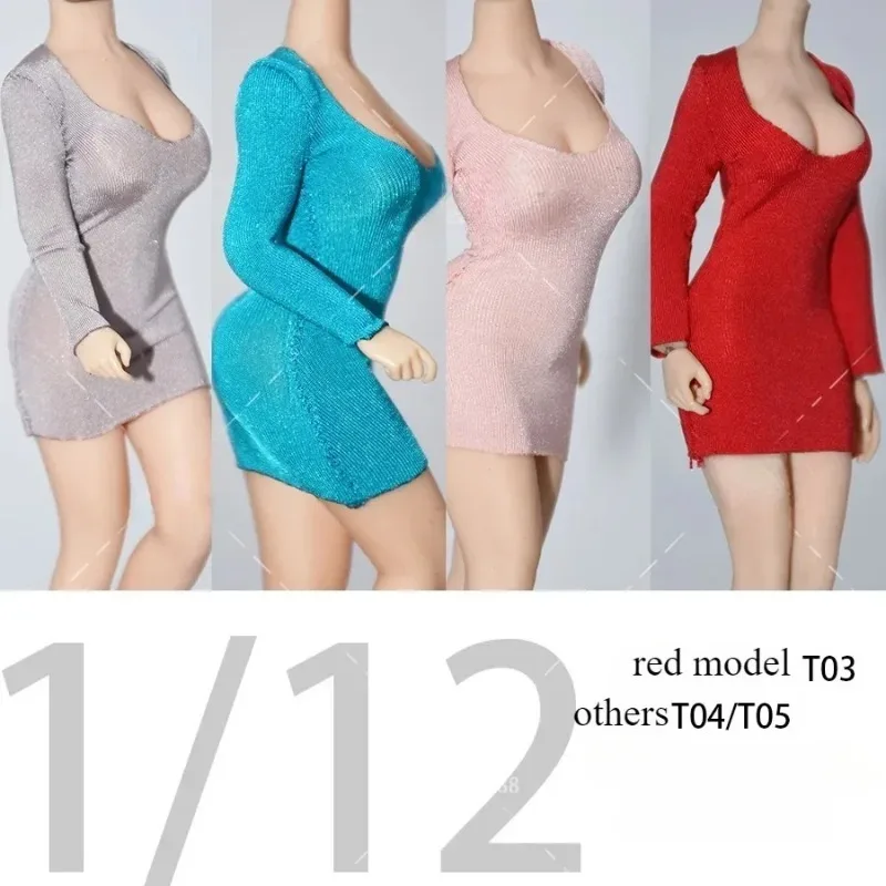 1/12 Scale ทหารหญิงเสื้อกั๊กแขนกุดมินิชุดกระโปรง Cheongsam สําหรับ 6 "TBL Ph Slim Plump Body ตุ๊กตา