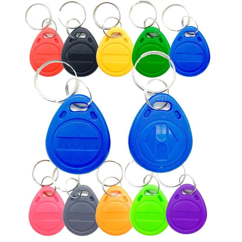 100pcs T5577 EM4305 RFID Tag Key Fob Copy Rewritable Writable Rewrite Duplicate Proximity Token Keyfobs Ring Copy 125KHz Card