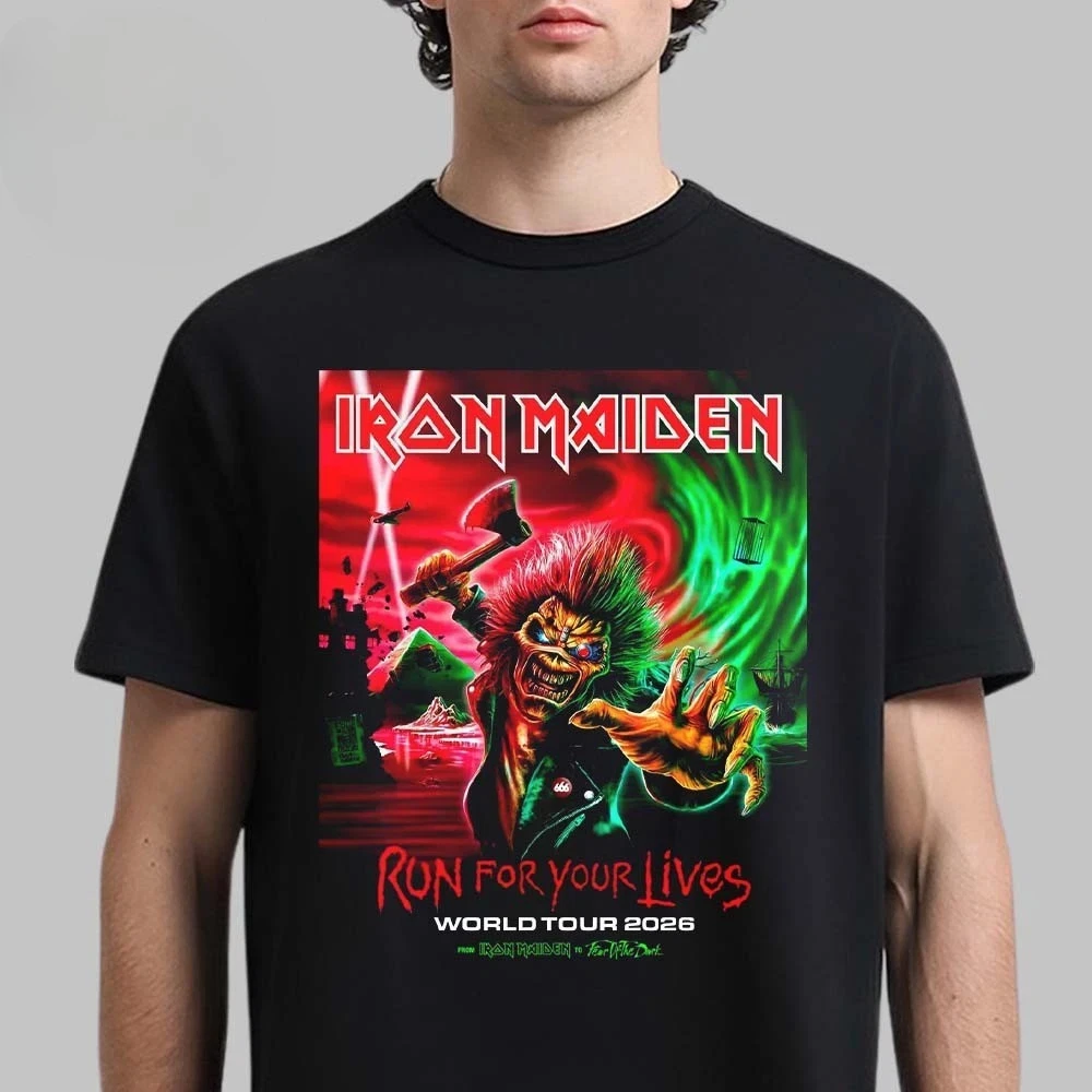 جديد الحديد البكر بولندا وارسو - باريس - مدريد تشغيل لحياةك جولة حول العالم الحدث النقي تي شيرت الرجال والنساء قصيرة الأكمام