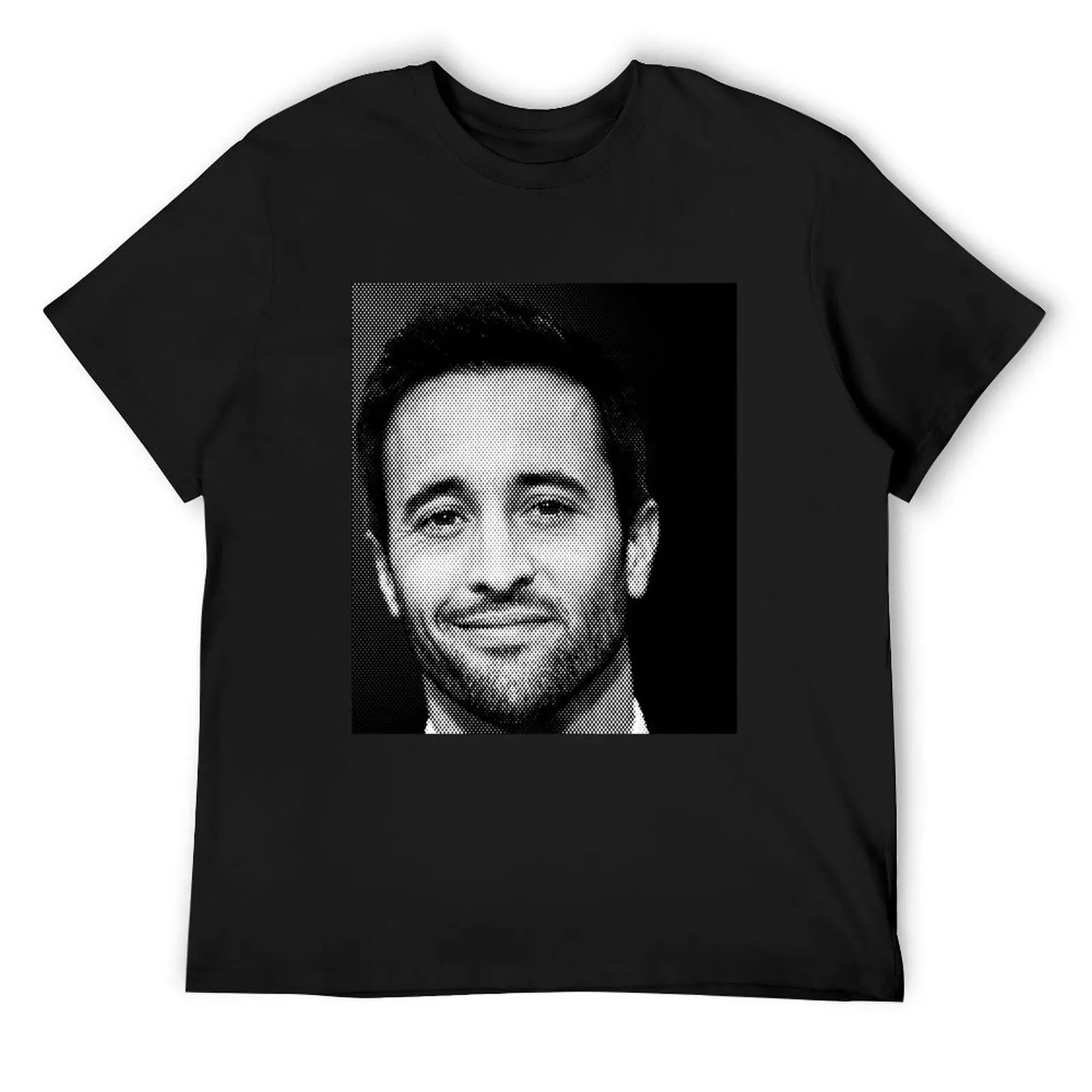 

For Men Women Alex O'Loughlin Black And White Painting Retro Vintage T-Shirt anime oversize t-shirts man t shirt for men