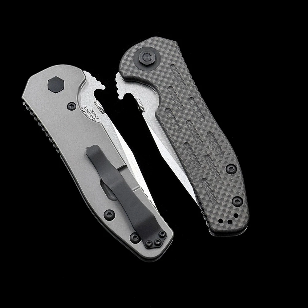 OK-0620CF 0630CF Emerson Tanto Carbon Fiber Bearing Folding Knife Outdoor Camping Hunting Pocket EDC Tool Knife - view 6