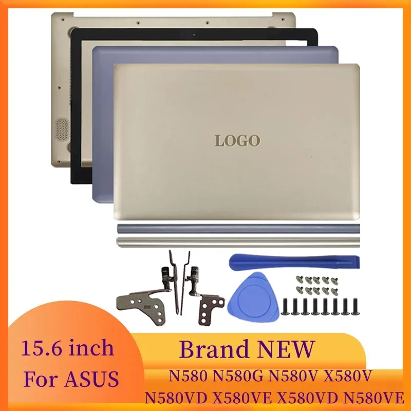 Laptops Screen LCD Back Cover Front Bezel Hinges Cover Bottom Case For ASUS N580 N580G N580V X580V N580VD X580VE X580VD N580VE