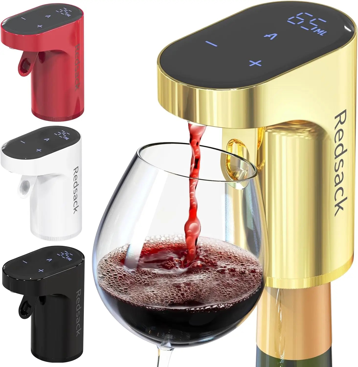 Redsack Electric Wine Decanter Aerator Dispenser Pourer Whiskey Adjustable Quantity Liquor Wine Pump Birthday Gift for Men