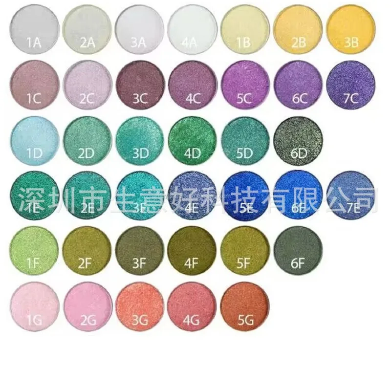 Tavolozza di ombretti camaleonte ottico con diamante scintillante Texture metallica lucida