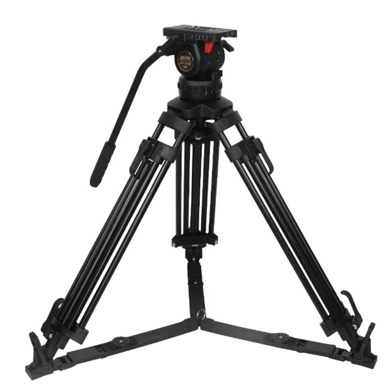 Factory Jiepai V12 Pro Professional Broadcast Heavy Duty Video Camera Tripod With 100mm Bowl Fluid Head