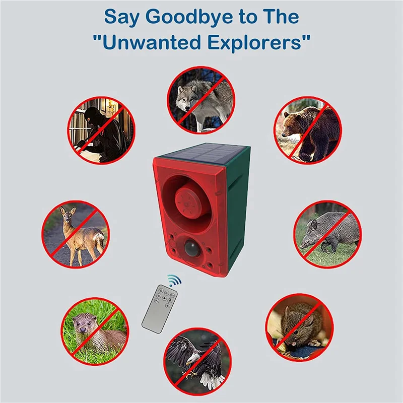 【RECOMENDAR】6X Solar Motion Sensor Alarm With Remote Control, 130Db Sound Light Alarm Siren Sound Alarm Security Alarm System