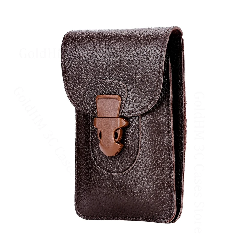 

Two Layers Pouch Leather Phone Case For Xiaomi Poco X7 Pro X6 Neo X5 X4 GT X2 X3 NFC Holster Card Slot Waist Belt Loop Phone Bag