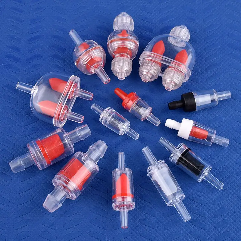 1~50pcs O.D 3mm~28mm Flat Check Valve Pagoda Watering Irrigation Hose Non-Return Valve Aquarium Tank Air Pump One-way Valve