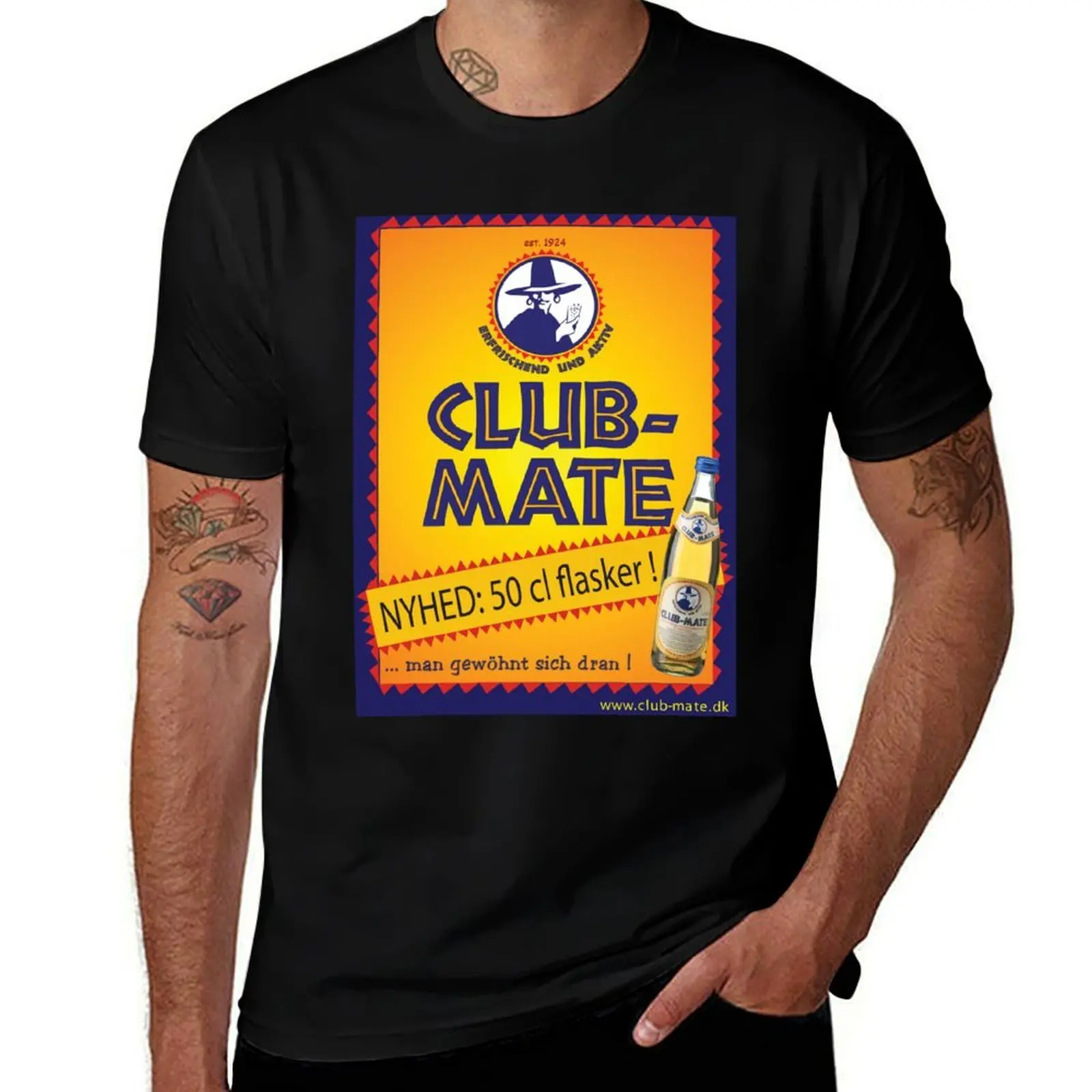 Футболка Club Mate, повседневная футболка с коротким рукавом.