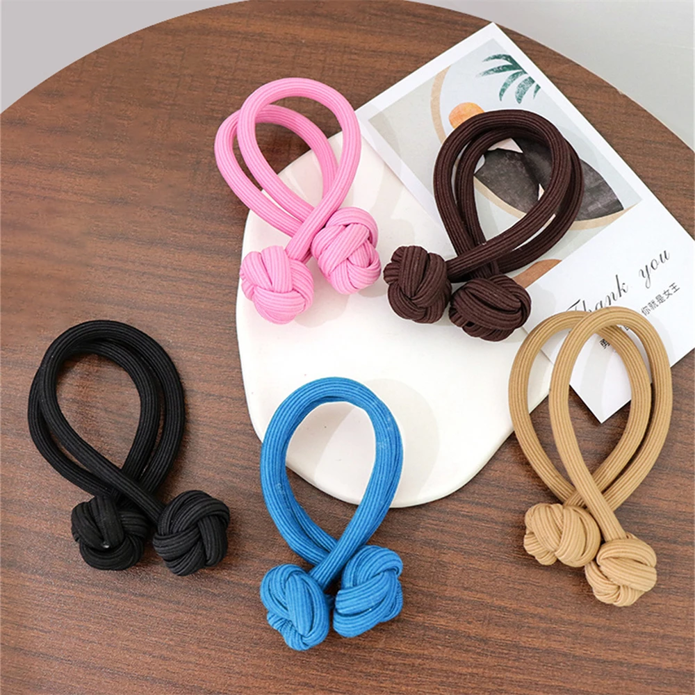 

1 шт. Резинка для волос с узлом, резинки для причесок, резинки-пружинки для волос для женщин и девочек, высокоэластичная двойная резинка для волос, повязка на голову, аксессуар для укладки волос