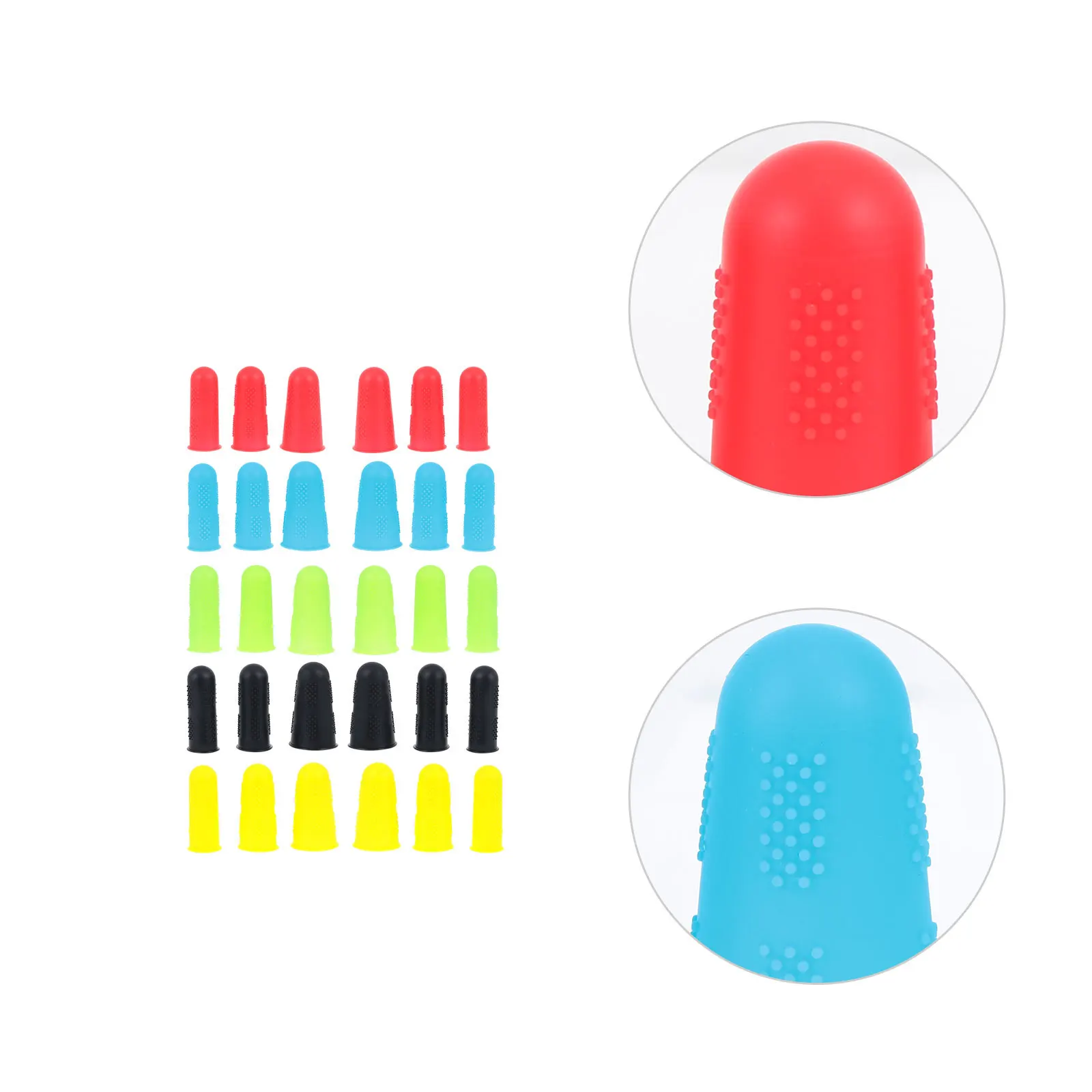 

30Pcs Silicone Finger Cots High-Quality Flexible Non-Slip Protective Covers for Hot Glue Wax Scrapbook Sewing Thermal Insulation