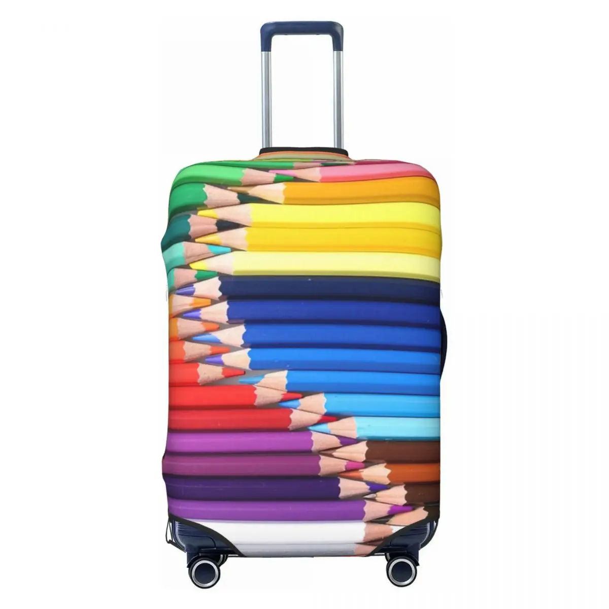 Color Pencil Through Colorful Luggage Protective Dust Covers Elastic Waterproof 18-32inch Suitcase Cover Travel Accessories