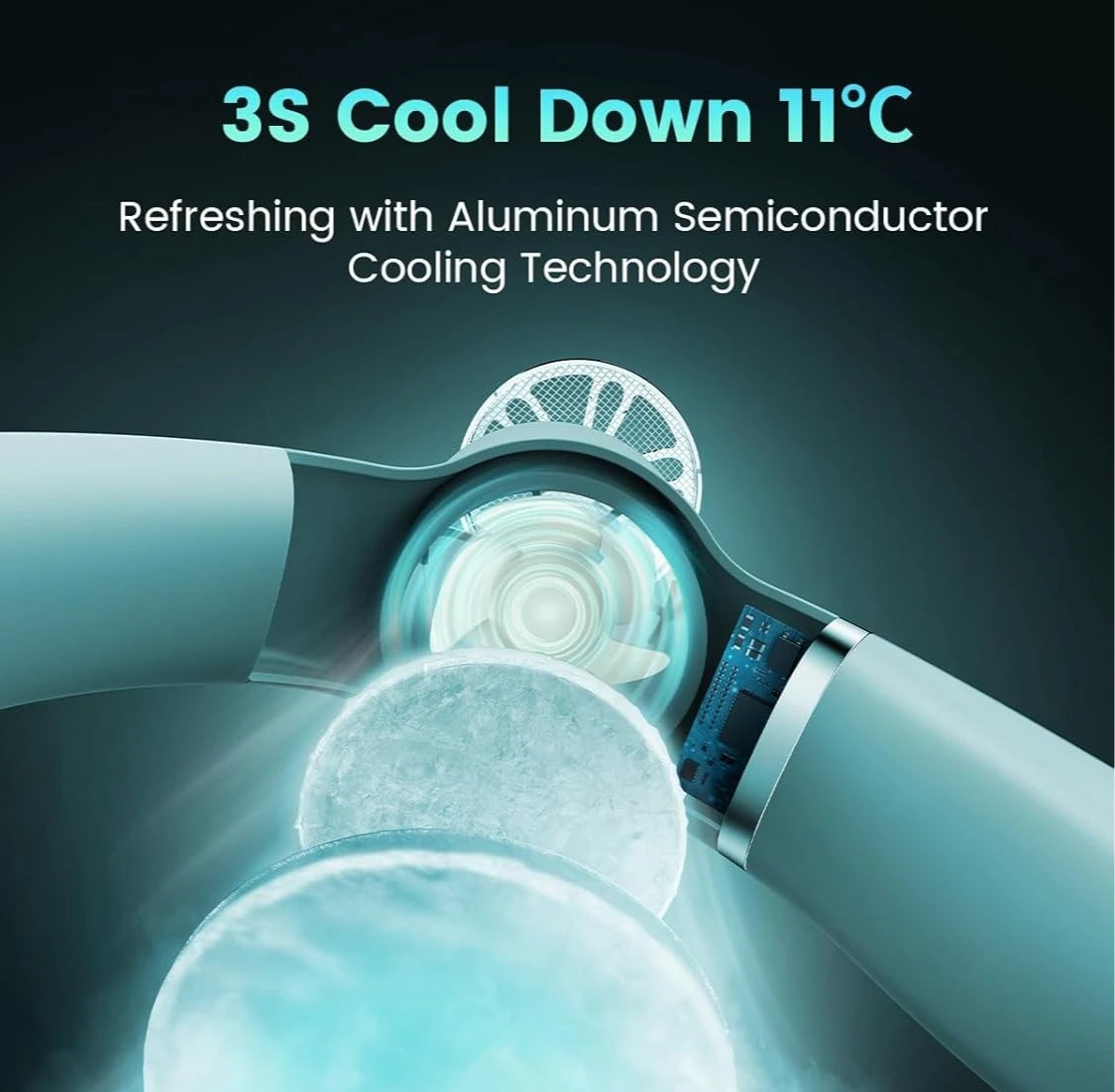 2025 ترقية جديدة حول الرقبة مروحة مكيف الهواء Usb المحمولة المحمولة شحن صغير في الهواء الطلق طالب أشباه الموصلات شريط حول ياقة الملابس