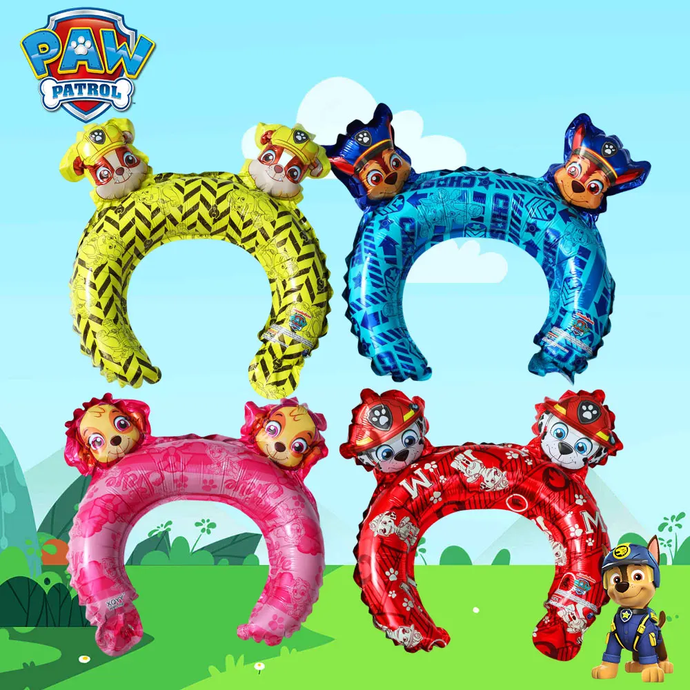 

Cartoon Dog Headband Balloon for Birthday Party Decoration Paw Patrol Series Inflatable Globos Children's Day Kids Supplies