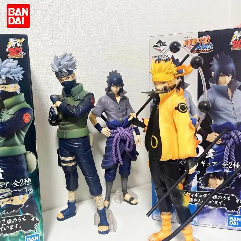 100% Original Banpresto Ichiban Kuji Naruto: Shippuden Uchiha Sasuke Hatake Kakashi Namikaze Minato Action Figure Anime Model To