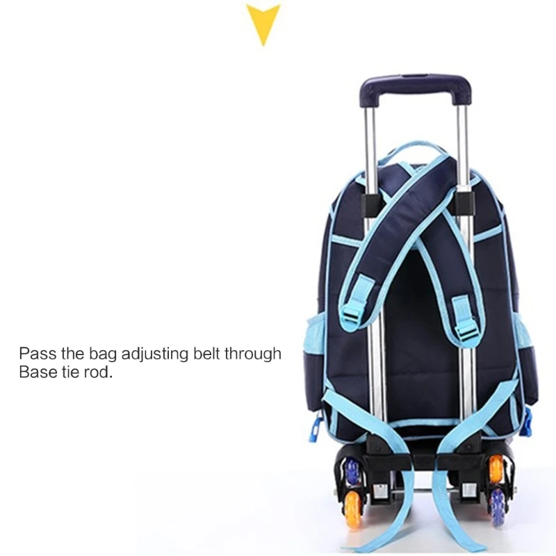 Foldable Pulling Rod Cart Aluminum Alloy Children Luggage Bag Roll Cart Adjustable Go Shopping Camping Hiking Portable