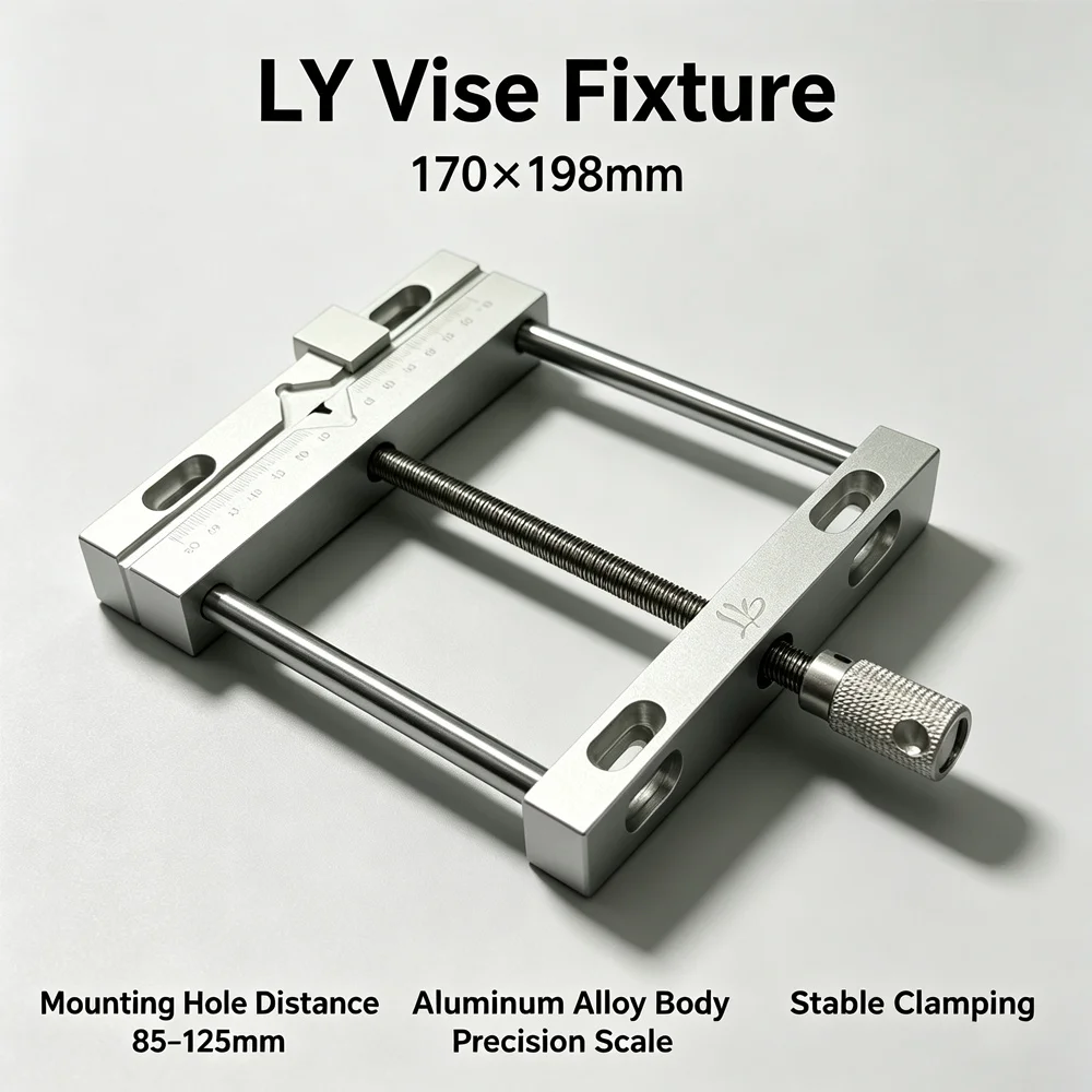 QGG Aluminium Alloy Precision Screw Flat Tongs Parallel Jaw Vise Milling Bench Drill Machine Fixture Workholding Tool
