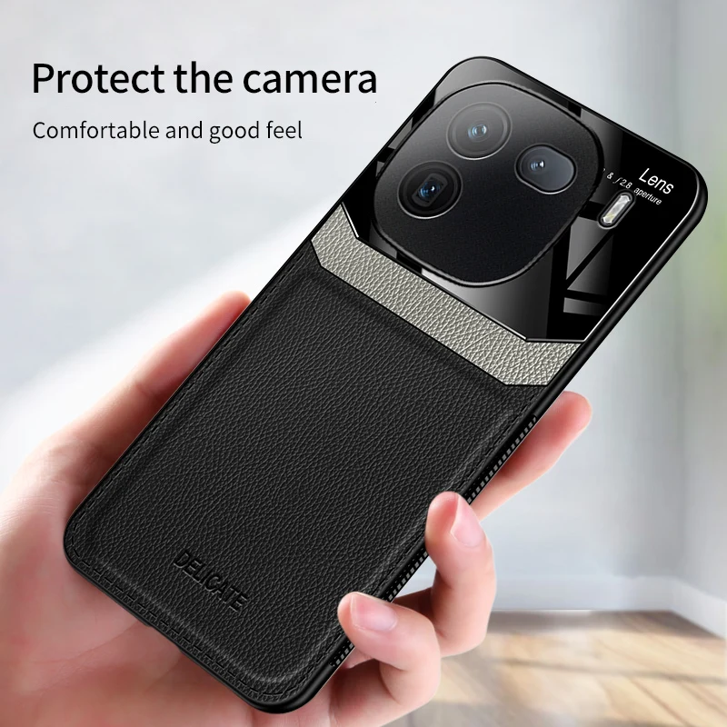 حافظة جلدية مغناطيسية لهاتف Vivo Iqoo 12 Pro Vivo Iqoo 12 غطاء خلفي Fundas مع حماية الكاميرا Vivo Iqoo 11 Pro/Iqoo 10 Pro