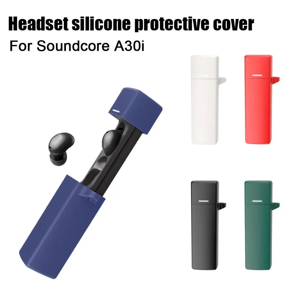 

For Soundcore A30i Earphone Protective Cover Silicone Accessories Charging Dustproof And Compartment Cover Anti-fall Protec G4I6