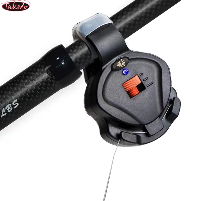 TAKEDO HD01 Fish Bell Rock Fishing Bite Alram LED Light Indicator Sound  Sensor Annunciator Carp Fishing Tool  With Carp Rod